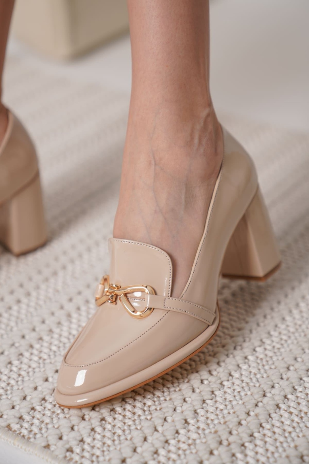 Melly Nude Rugan Kadın Topuklu Ayakkabı