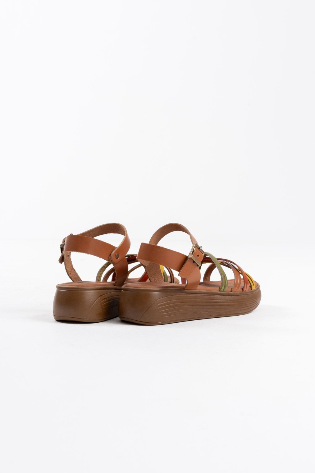 Bera Çok Renkli Hakiki Deri Sandalet