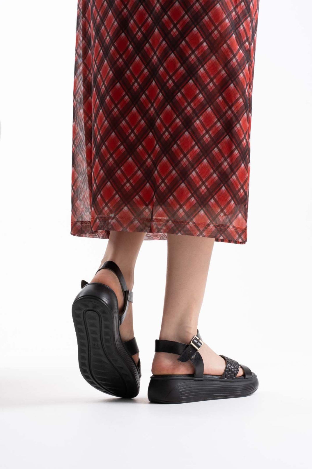 Orwell Siyah Hakiki Deri Sandalet