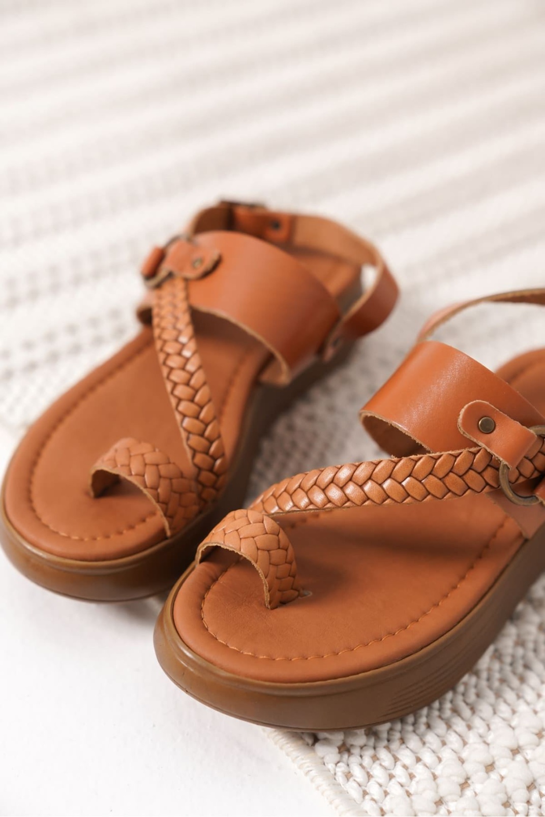 Likya Taba Hakiki Deri Sandalet