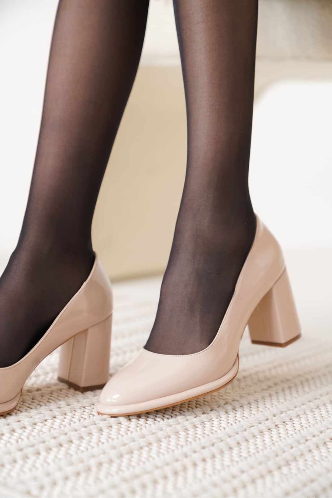 Pensy Bej Rugan Kadın Topuklu Ayakkabı