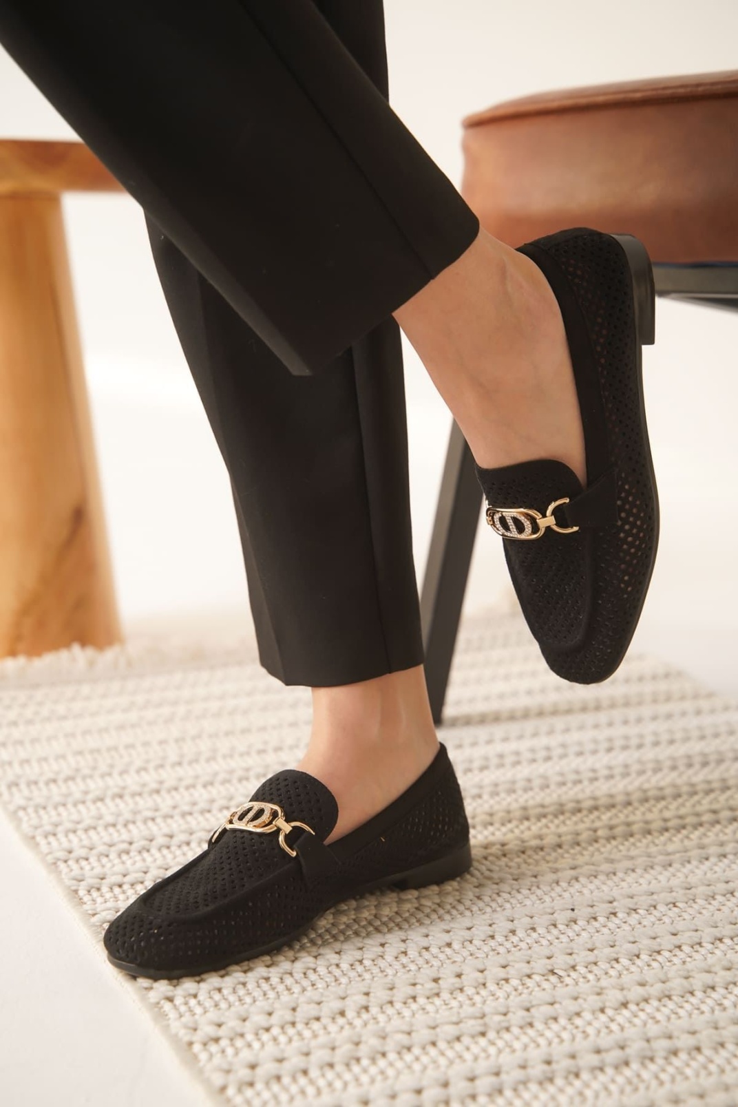 Sally Kadın Siyah Toka Detaylı Ayakkabı