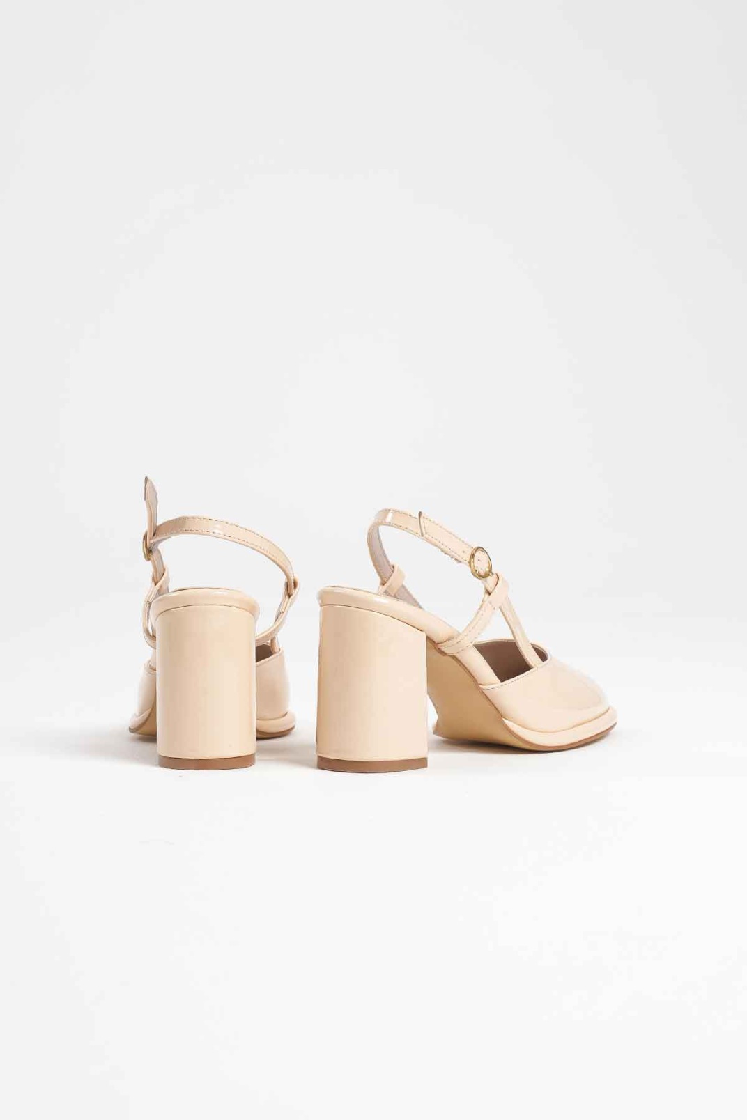 Denma Açık Sarı Rugan Kadın Topuklu Ayakkabı