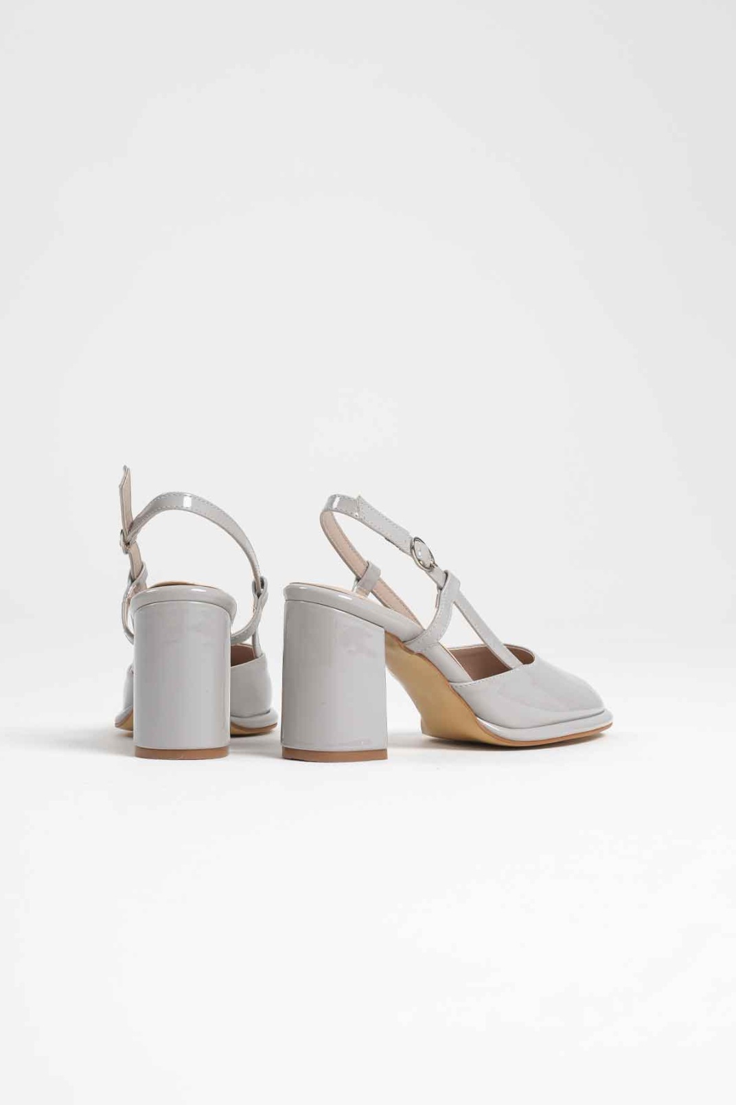 Denma Gri Rugan Kadın Topuklu Ayakkabı