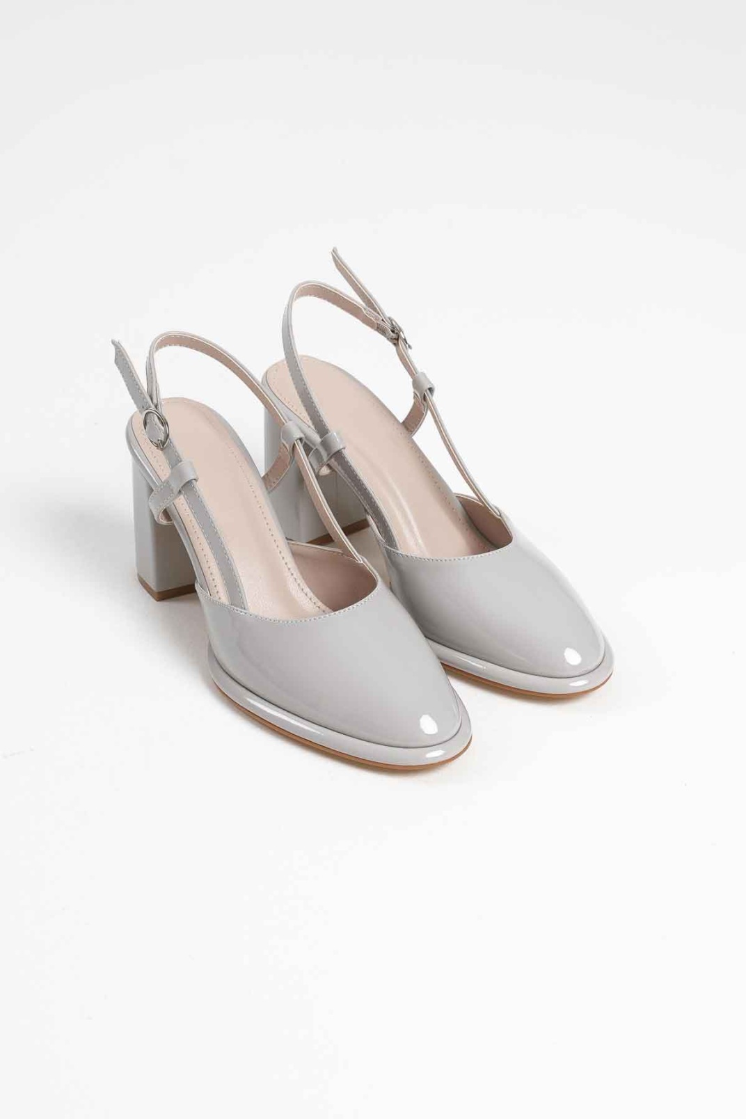 Denma Gri Rugan Kadın Topuklu Ayakkabı