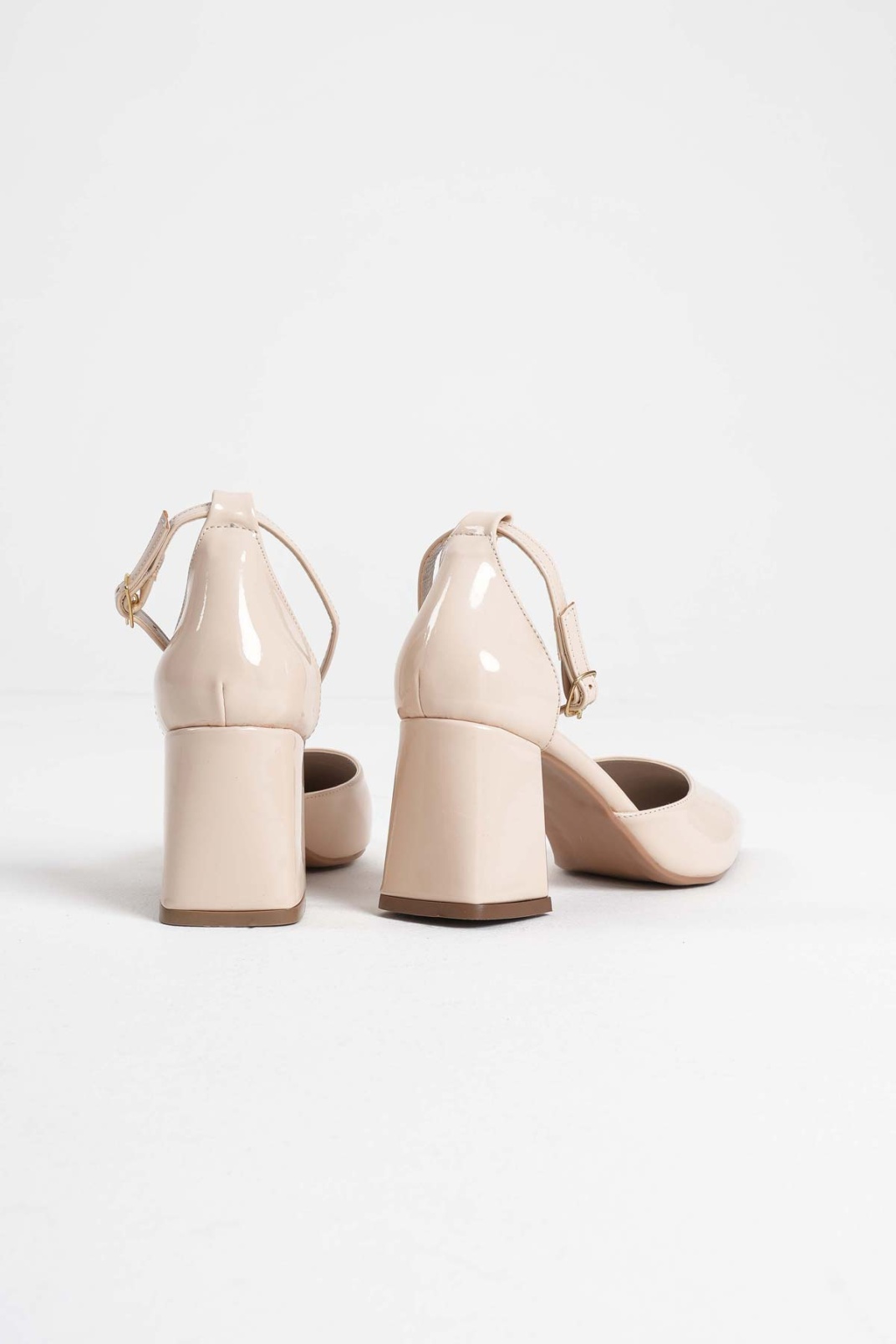 Doren Bej Rugan Kadın Topuklu Ayakkabı