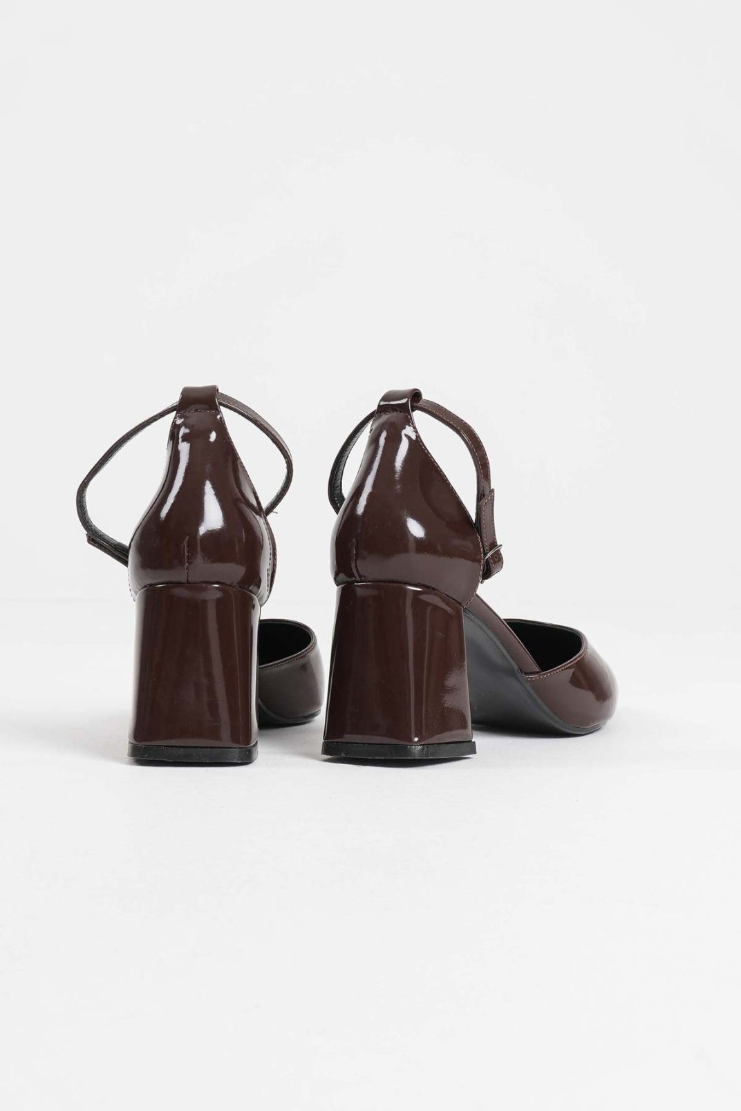 Doren Acı Kahve Rugan Kadın Topuklu Ayakkabı