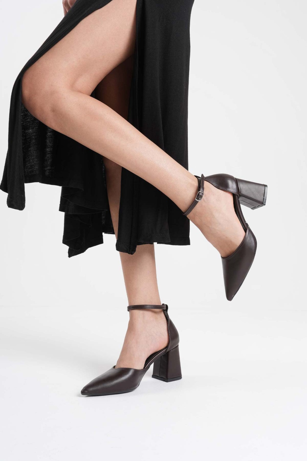 Doren Acı Kahve Cilt Kadın Topuklu Ayakkabı