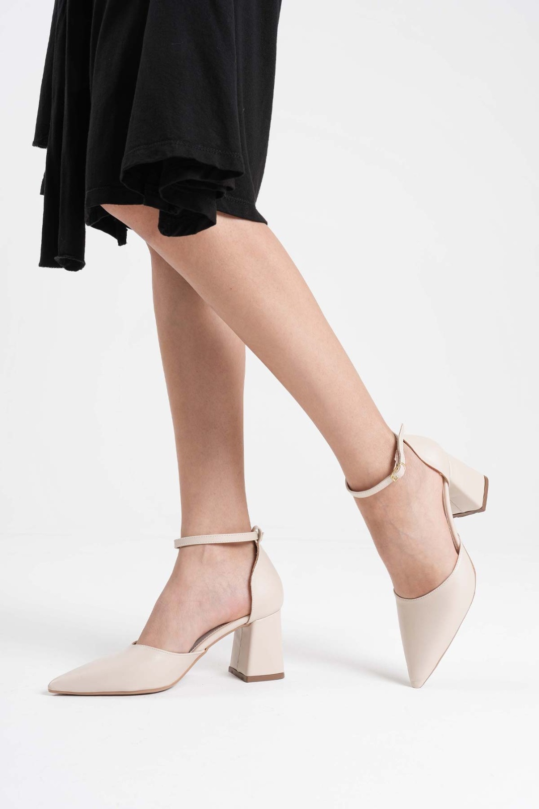 Doren Bej Cilt Kadın Topuklu Ayakkabı