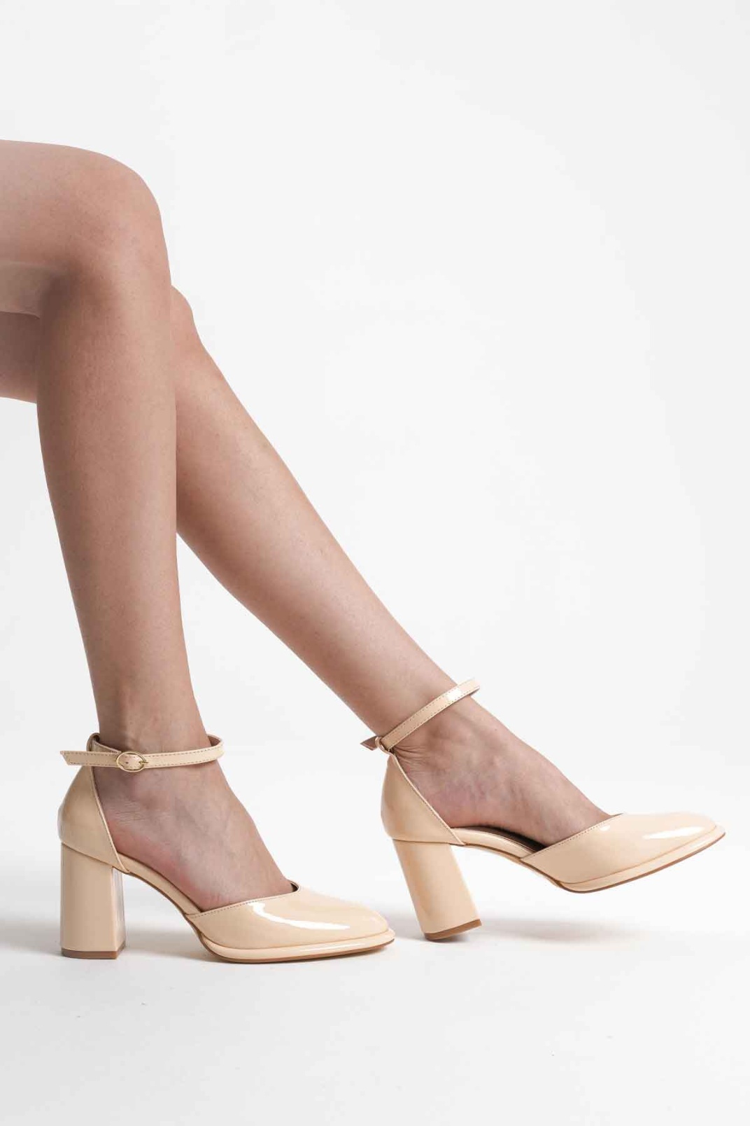 Theresa Açık Sarı Rugan Kadın Topuklu Ayakkabı