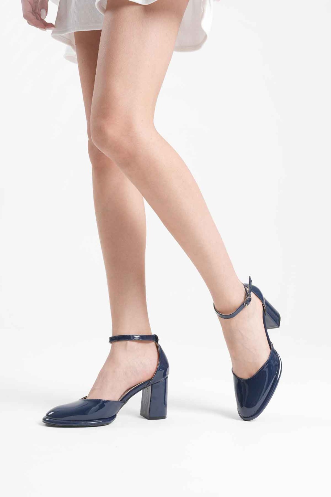 Theresa Lacivert Rugan Kadın Topuklu Ayakkabı