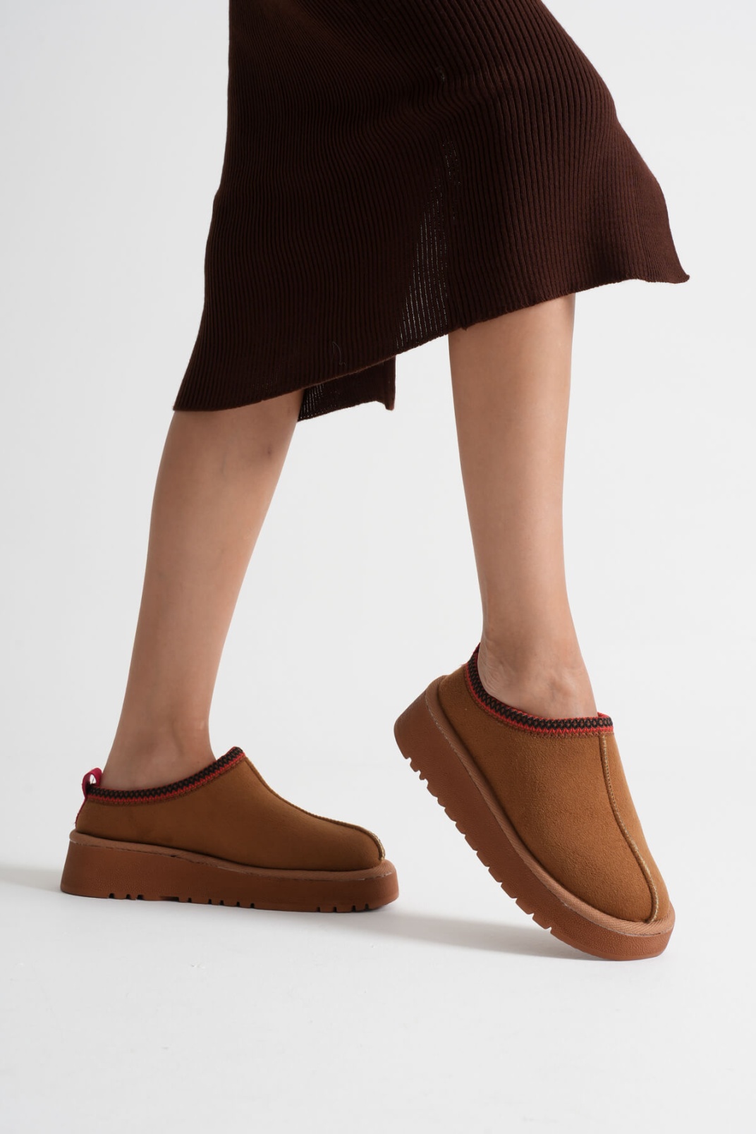 Elsa Kadın Taba Kışlık Kürklü Terlik