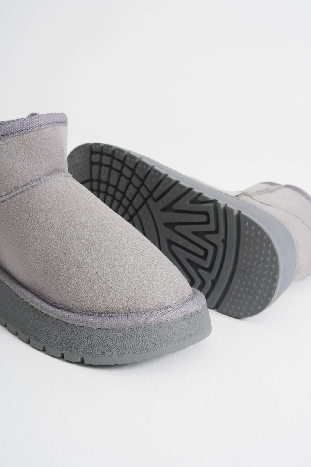 Alina Kadın Gri Kışlık Kürklü Bot