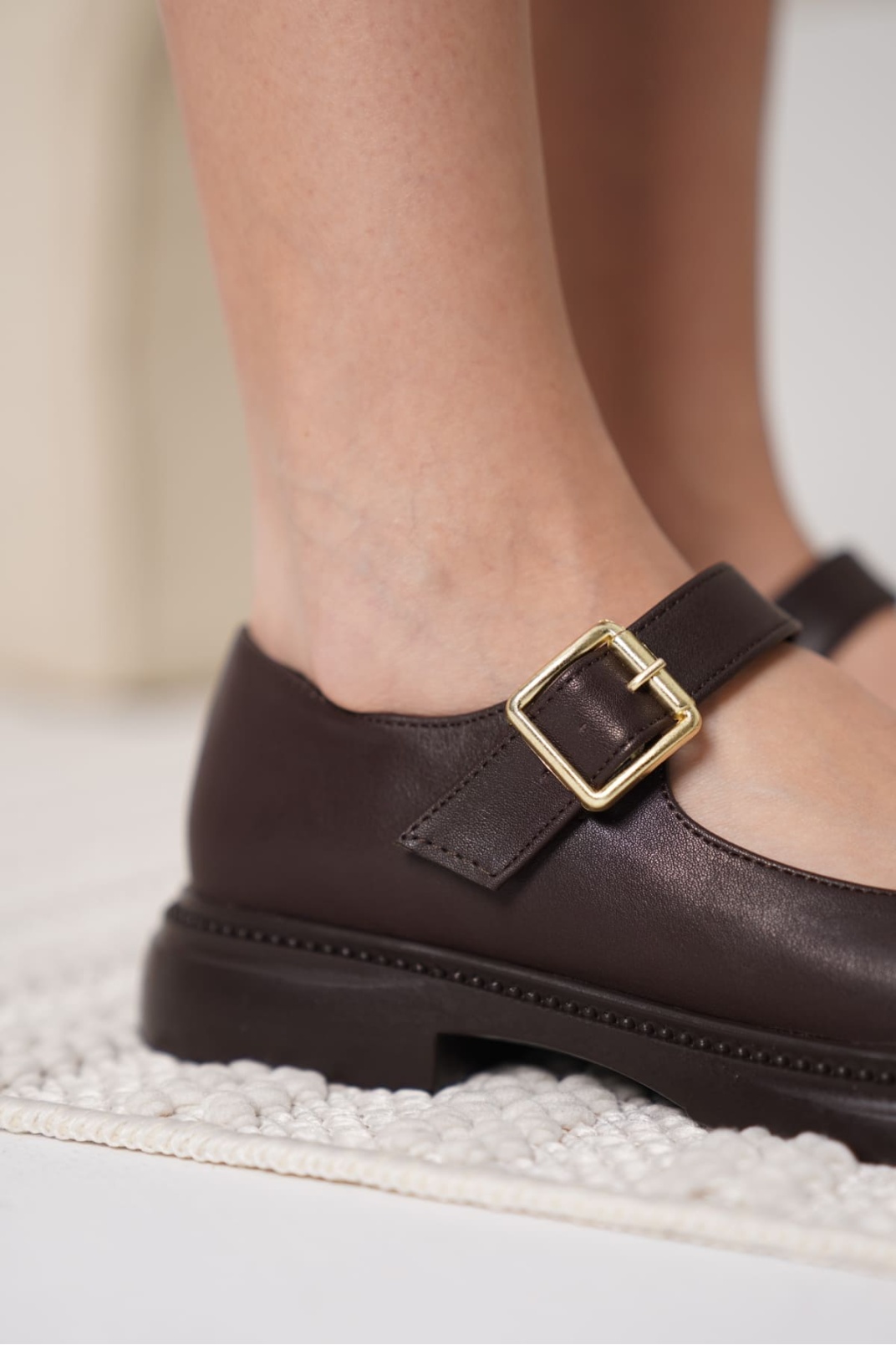 Briana Acı Kahve Gunluk Mary Jane Ayakkabı