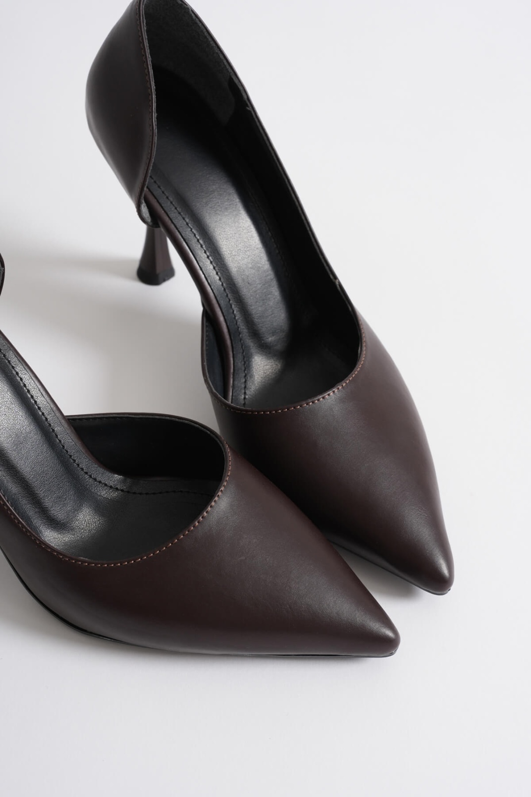 Angela Kadın Acı Kahve Cilt Topuklu Ayakkabı