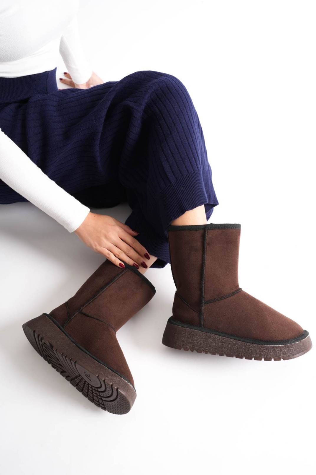 Anisa Kadın Acı Kahve Kışlık Kürklü Bot