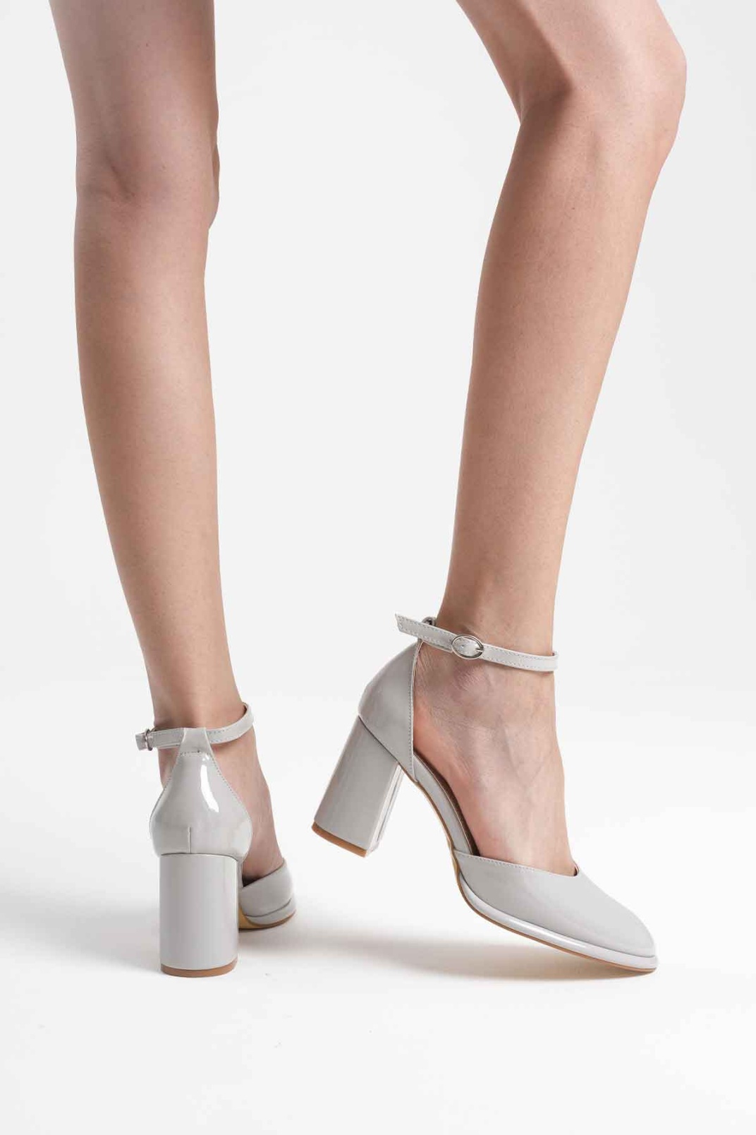 Theresa Gri Rugan Kadın Topuklu Ayakkabı