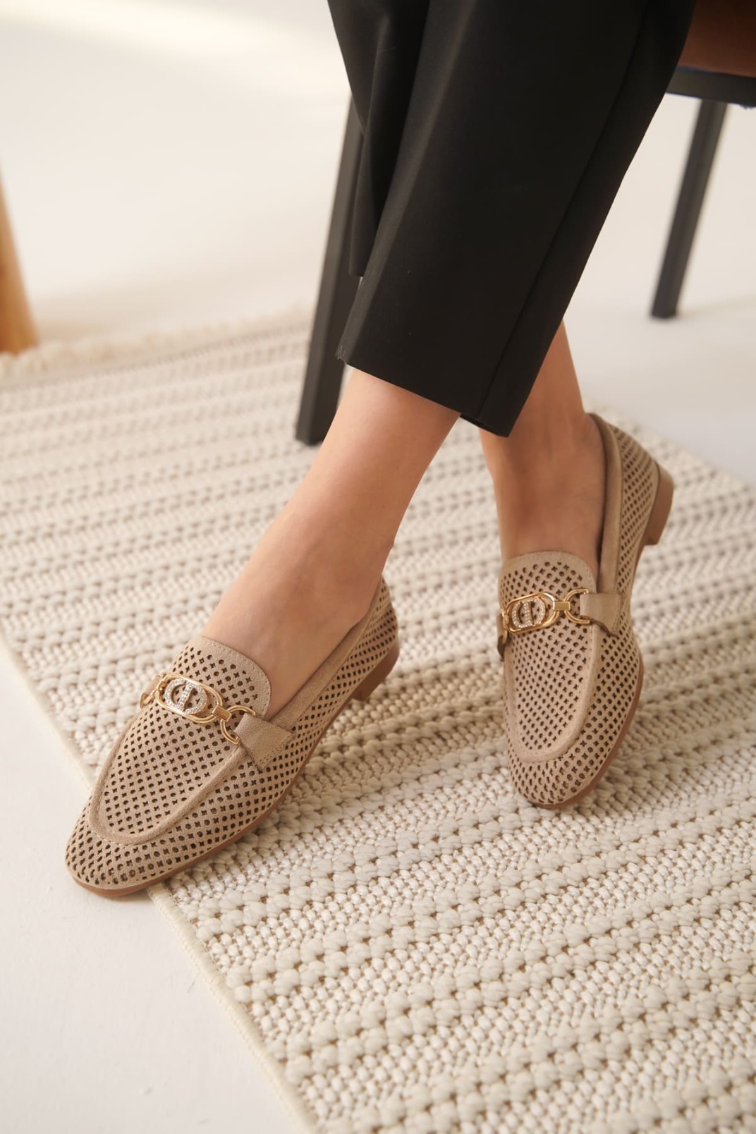 Kadın Süet Bej Günlük Ayakkabı TR27MS02B