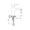 NEWARC DOMINO LAVABO BATARYASI PARLAK BAKIR 971521S