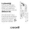 CREAVIT GÖMME REZERVUAR 3/6 ASMA KLOZET UYUMLU METAL AYAKLI GR5001