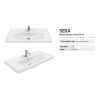 CREAVIT SERA ETAJERLİ LAVABO BEYAZ 100 CM TF200