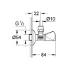 GROHE ANGLE VALVE TAHARAT - 22939000