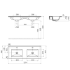 CREAVIT SU121 46*121 DOLAP UYUMLU LAVABO ÇİFTLİ ETAJERLİ