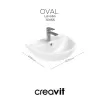 CREAVIT DUVARA DAYALI LAVABO OVAL BEYAZ 40*50CM TP155