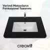 CREAVIT TEZGAH ALTI LAVABO BEYAZ 38*51 CM TP738