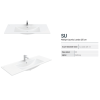 CREAVIT SU ETAJERLİ 120 CM LAVABO BEYAZ SU120