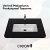 CREAVIT LAVABO TEZGAH ALTI 30*050CM BEYAZ TP730