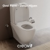 CREAVIT MARE RIM OFF ( KANALSIZ ) DUVARA DAYALI KLOZET BEYAZ MA361  ( REZERVUAR VE KAPAK DAHİL DEĞİLDİR! )