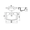 CREAVIT TEFEN LAVABO DOLAP UYUMLU 65CM TF065