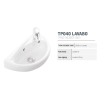 CREAVIT LAVABO OVAL 23*39CM DELİKLİ TP040
