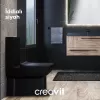 CREAVIT LARA DUROPLAST YAVAŞ KAPANIR MAT SİYAH KLOZET KAPAK KC1603.01.1400E