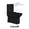 CREAVIT LARA DUVARA DAYALI KLOZET - MAT SİYAH LR360 (FULL SET)