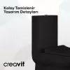CREAVIT LARA REZERVUAR-MAT SİYAH LR410  ( GÖVDE + REZERVUAR KAPAK )