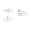 CREAVIT SU ETAJERLİ LAVABO 85 CM EXTRA BEYAZ SU085