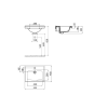 CREAVIT SERA ETAJERLİ 55 CM LAVABO TF155
