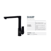 CREAVIT SHARP MUTFAK ARMATÜRÜ SİYAH SR8500S