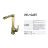CREAVIT AVANGART TEK GÖVDE EVİYE ARMATÜRÜ GOLD AG8500G