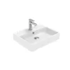 CREAVIT NEXT TEZGAH ÜZERİ KARE LAVABO BEYAZ 40X50 CM NX242