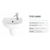 CREAVIT OVAL LAVABO DELİKLİ BEYAZ 29X35CM TP135