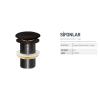 CREAVIT SİFON TAKIMI TAŞMASIZ SİYAH SF032-S