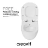 CREAVIT FREE ASMA KLOZET TAHARET DELİKLİ BEYAZ FE320