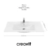CREAVIT SU LAVABO ETAJERLİ DOLAP UYUMLU BEYAZ 100 CM SU100
