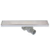SUKAR LINE 4E PLAIN PASLANMAZ ÇELİK IZGARALI LİNEER DUŞ KANALI PLASTİK KASALI ETEKSİZ 50 CM