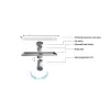 SUKAR LINE 4E PLAIN PASLANMAZ ÇELİK IZGARALI LİNEER DUŞ KANALI PLASTİK KASALI ETEKSİZ 30 CM