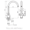 MARMORIN TELLUR WHITE ALABASTER ARITMALI EVİYE BATARYASI BEYAZ