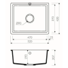 MARMORIN LANDO 520 WHITE ALABASTER 1 - BOWL DRAINER GRANİT EVİYE 1 GÖZLÜ DAMLALIKSIZ BEYAZ